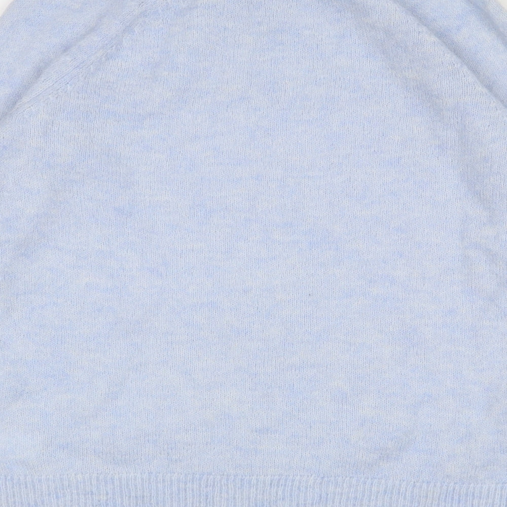 H&M Womens Blue Round Neck  Polyamide Pullover Jumper Size 8