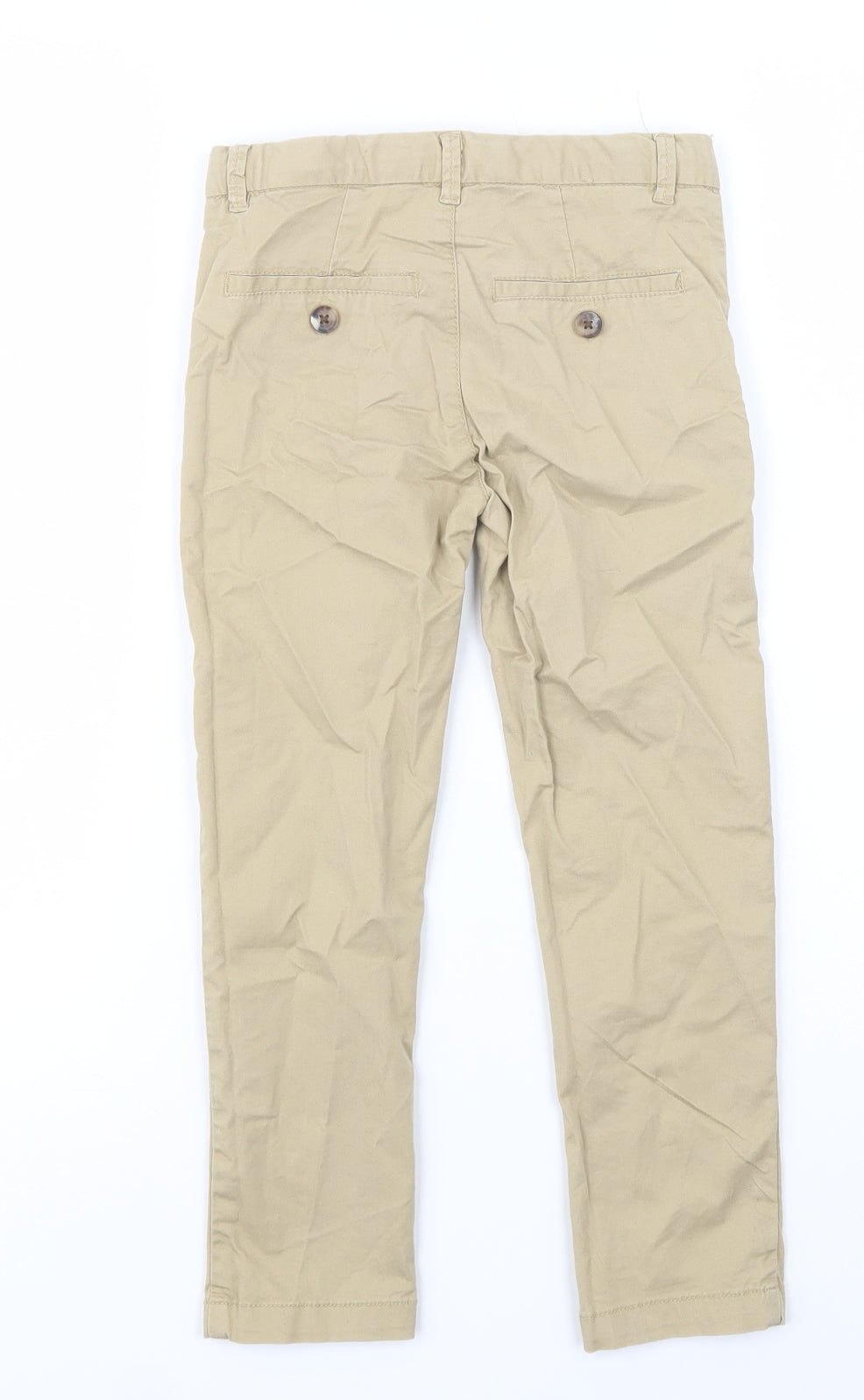 H&M Boys Beige  Cotton Chino Trousers Size 5-6 Years  Regular Button