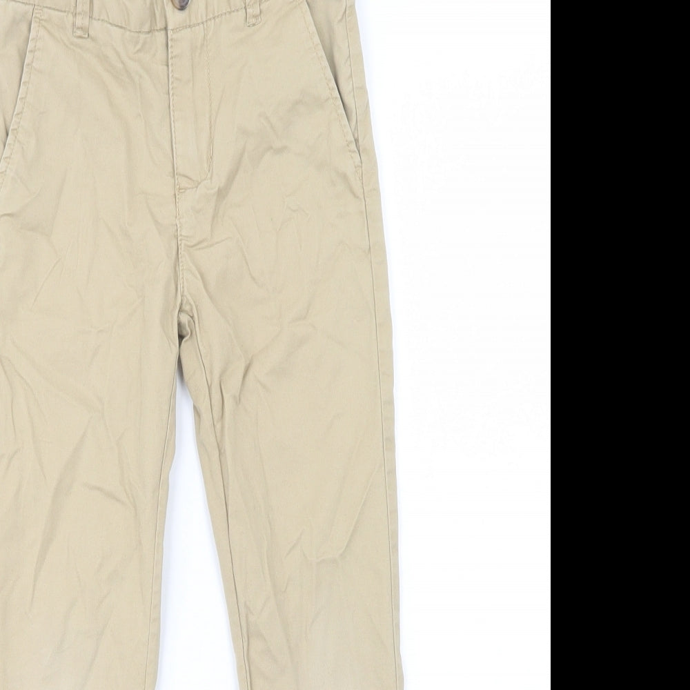 H&M Boys Beige  Cotton Chino Trousers Size 5-6 Years  Regular Button