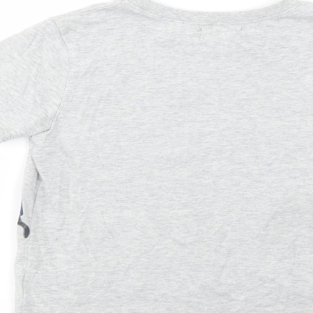 H&M Boys Grey  Cotton Pullover T-Shirt Size 6-7 Years Crew Neck Pullover - Lego