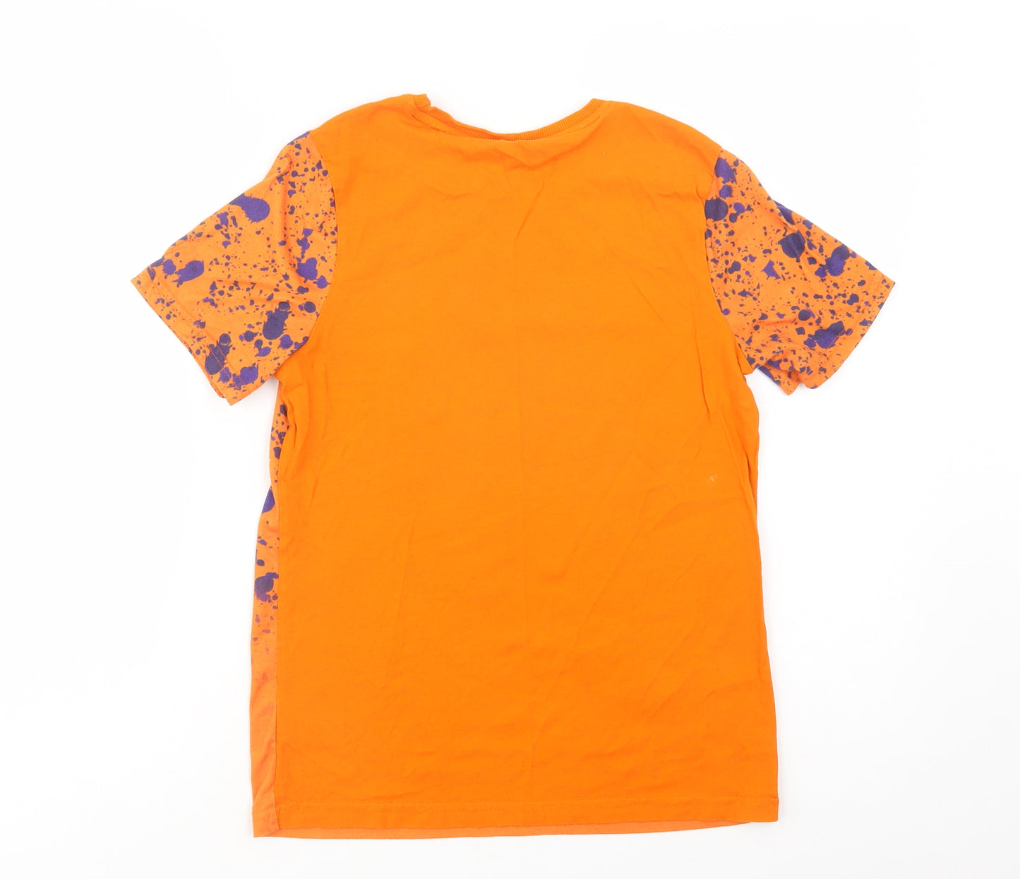 NERF Boys Orange Geometric Polyester Pullover T-Shirt Size 11-12 Years Crew Neck Pullover