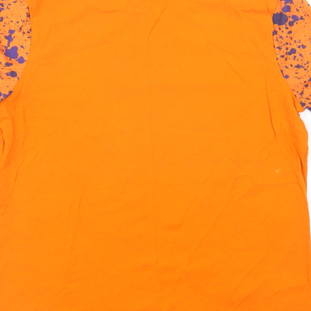 NERF Boys Orange Geometric Polyester Pullover T-Shirt Size 11-12 Years Crew Neck Pullover