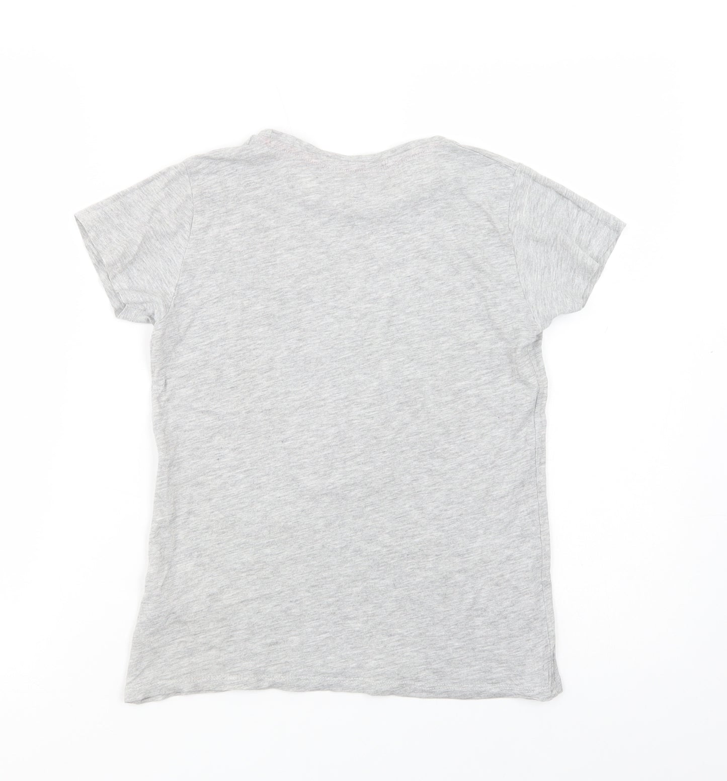 Pep & Co Girls Grey  Cotton Pullover T-Shirt Size 10-11 Years Crew Neck Pullover - Queen of Sass
