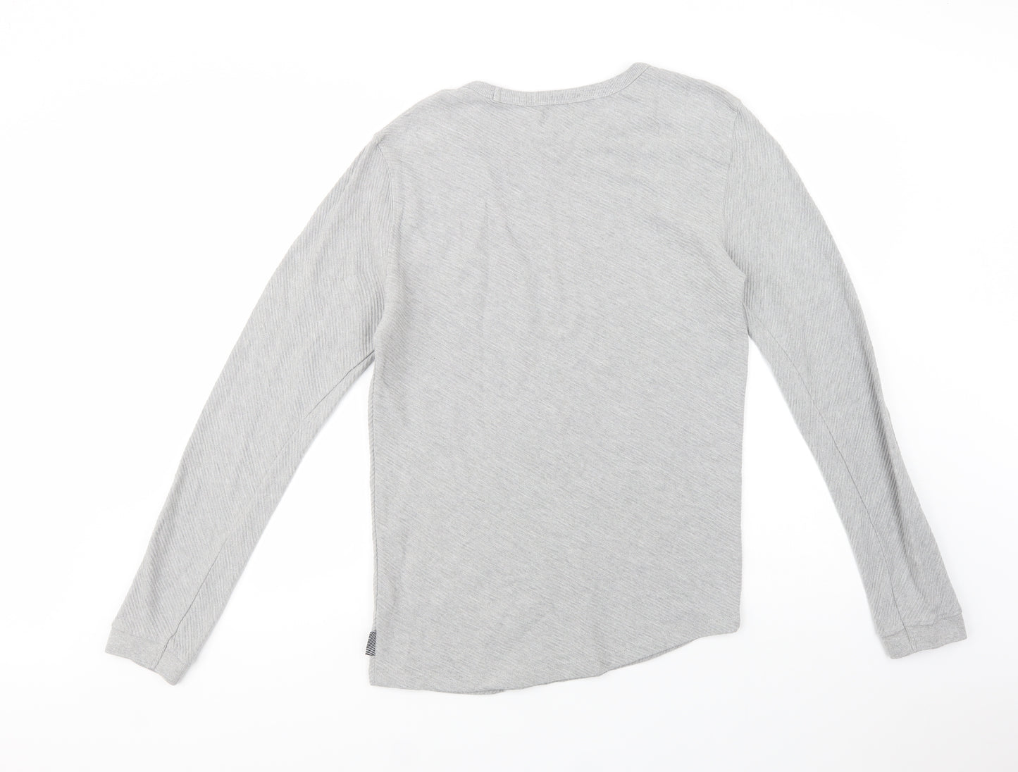 Bershka Mens Grey  Cotton Pullover Sweatshirt Size L