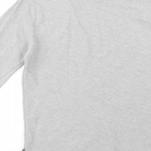 Bershka Mens Grey  Cotton Pullover Sweatshirt Size L