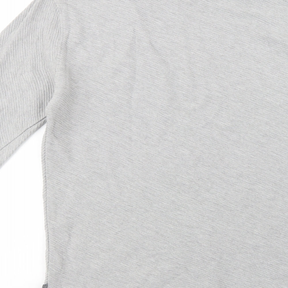 Bershka Mens Grey  Cotton Pullover Sweatshirt Size L