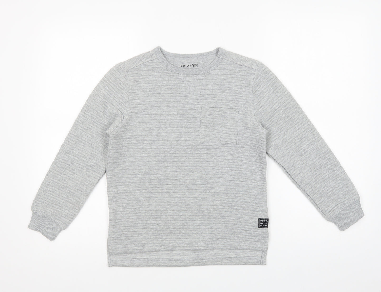 Primark Boys Grey  Polyester Pullover Sweatshirt Size 9-10 Years  Pullover
