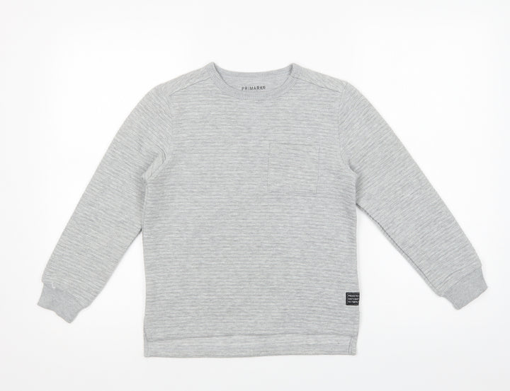 Primark Boys Grey  Polyester Pullover Sweatshirt Size 9-10 Years  Pullover