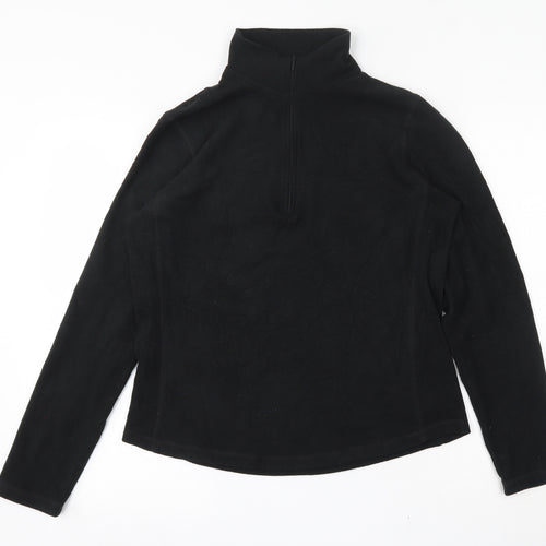 Gap Womens Black  Polyester Pullover Sweatshirt Size S  Zip