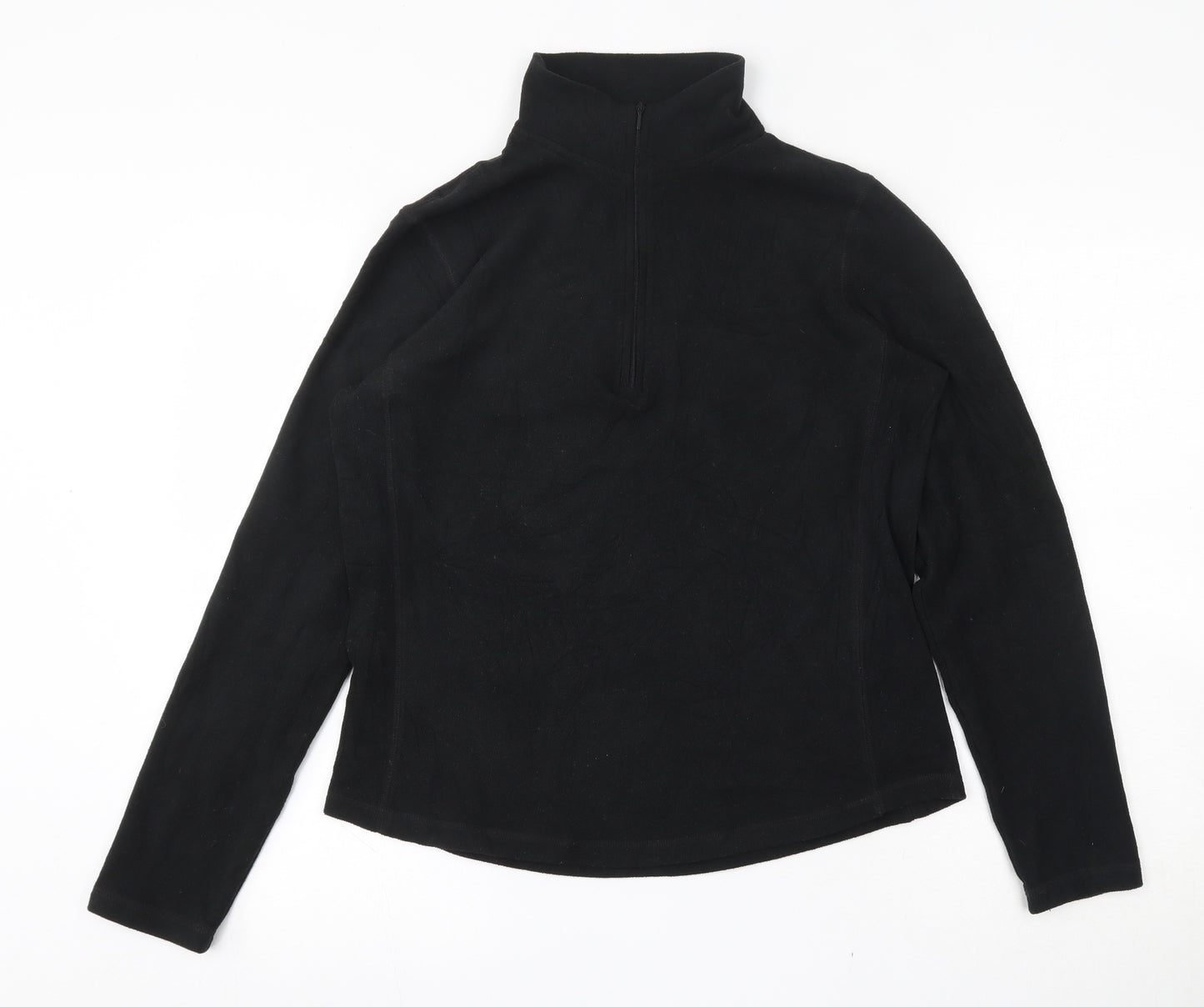 Gap Womens Black  Polyester Pullover Sweatshirt Size S  Zip