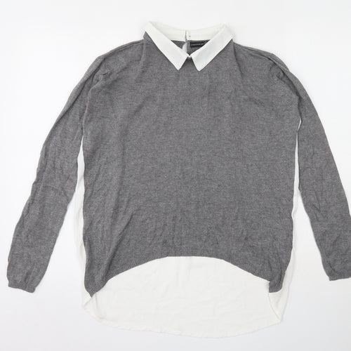 Atmosphere Womens White  Viscose Basic Blouse Size 8 Collared