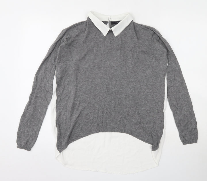 Atmosphere Womens White  Viscose Basic Blouse Size 8 Collared