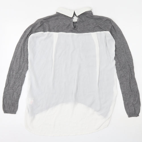 Atmosphere Womens White  Viscose Basic Blouse Size 8 Collared