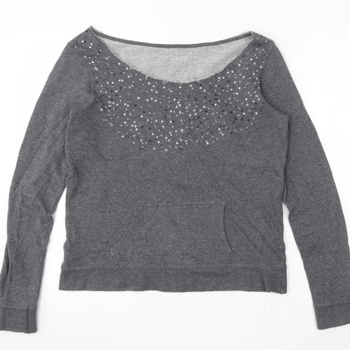 Woolworths Womens Grey  100% Cotton Pullover Sweatshirt Size M  Pullover