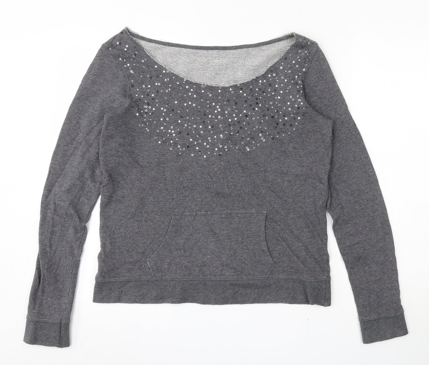 Woolworths Womens Grey  100% Cotton Pullover Sweatshirt Size M  Pullover