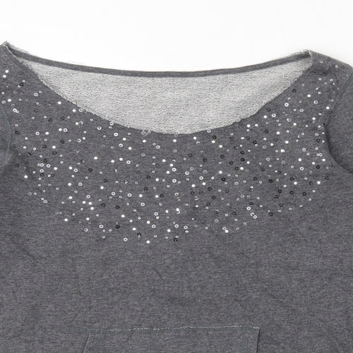 Woolworths Womens Grey  100% Cotton Pullover Sweatshirt Size M  Pullover