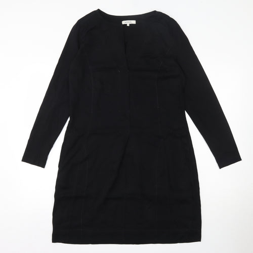 Sandwich Womens Black  Viscose Skater Dress  Size 38  Round Neck