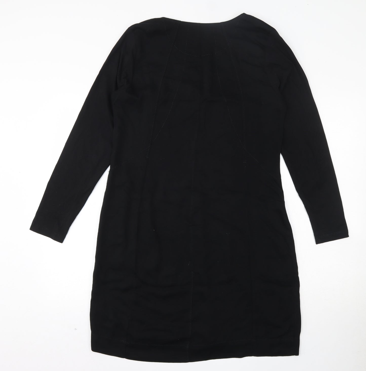 Sandwich Womens Black  Viscose Skater Dress  Size 38  Round Neck