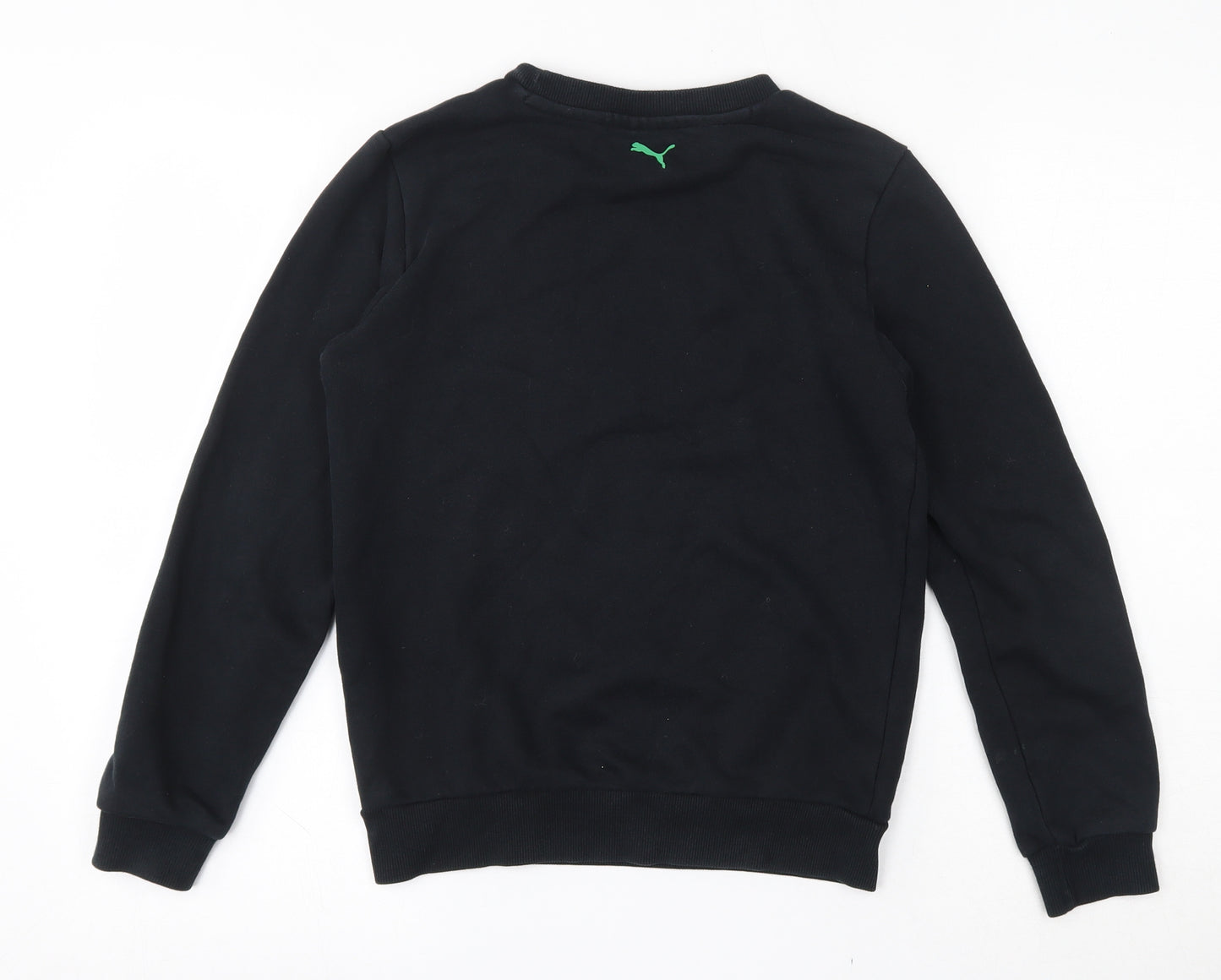 PUMA Boys Black  Cotton Pullover Sweatshirt Size 12-13 Years
