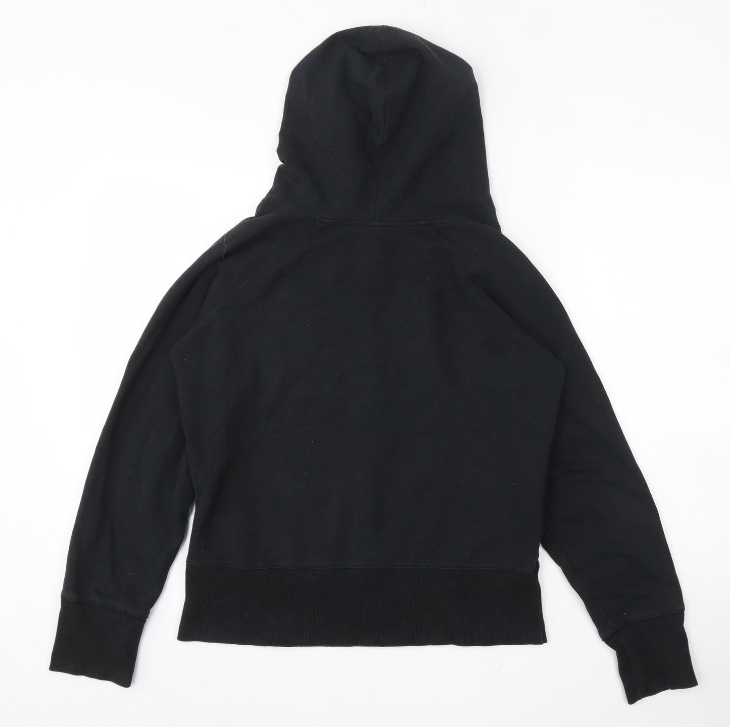 Denim & Co. Womens Black  Cotton Pullover Hoodie Size 14