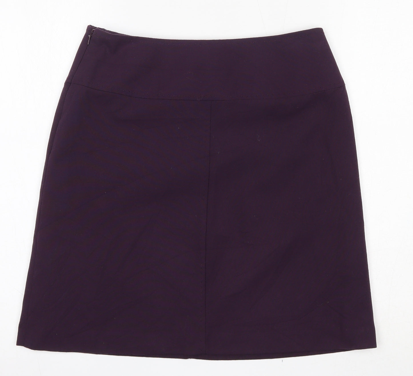 Autograph Womens Purple  Polyester Mini Skirt Size 8   Zip