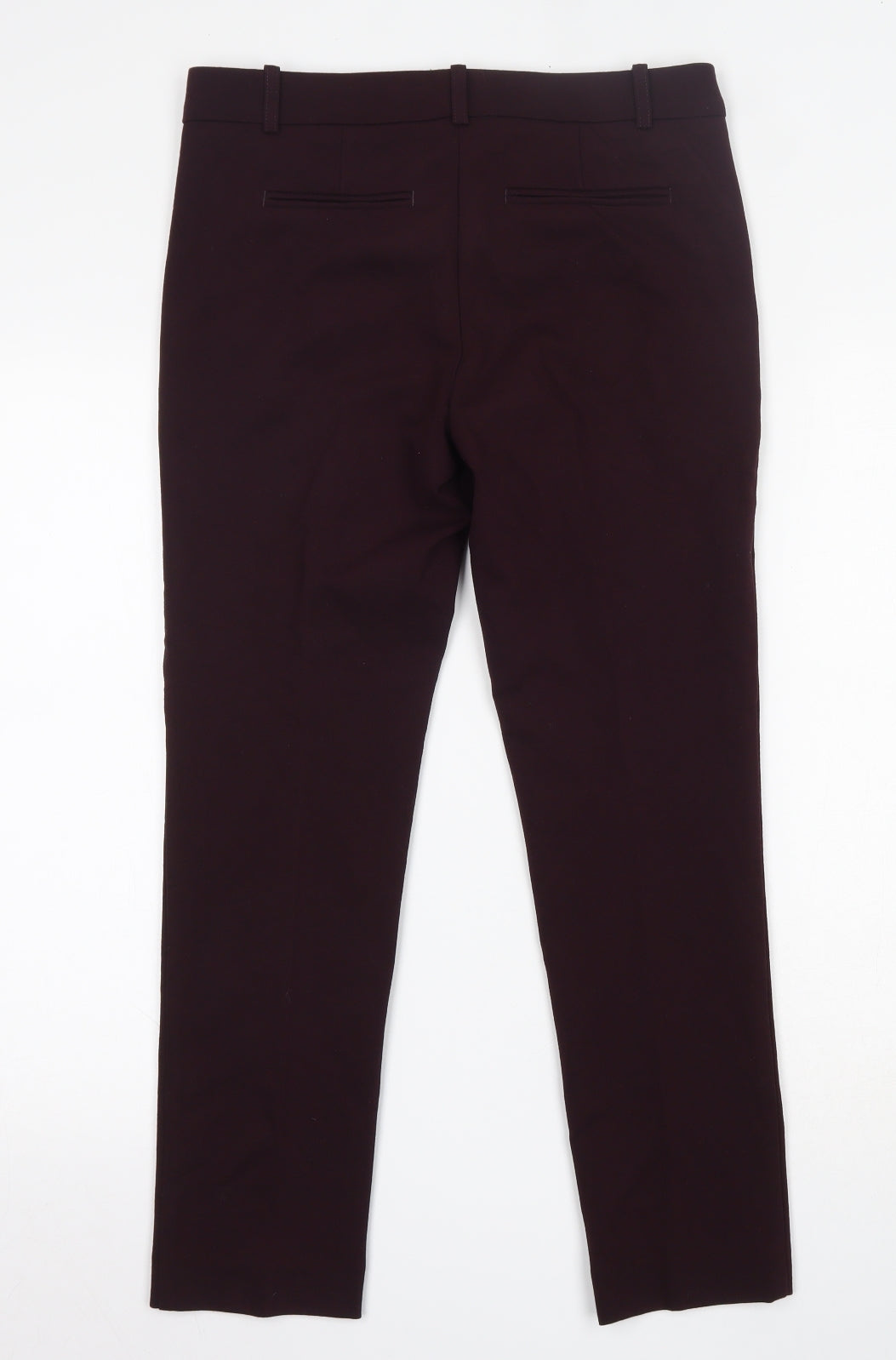 PINKO Womens Purple  Viscose Trousers  Size 10 L26 in Regular Hook & Eye