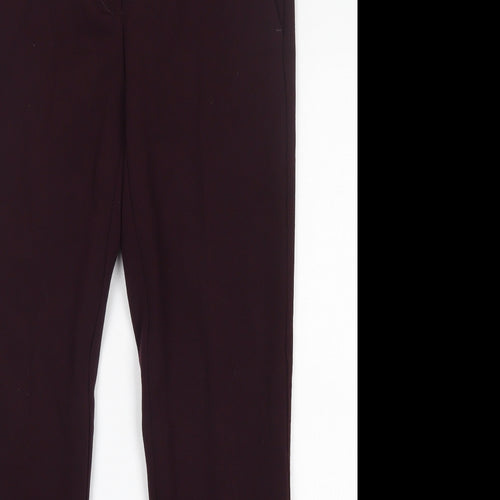 PINKO Womens Purple  Viscose Trousers  Size 10 L26 in Regular Hook & Eye