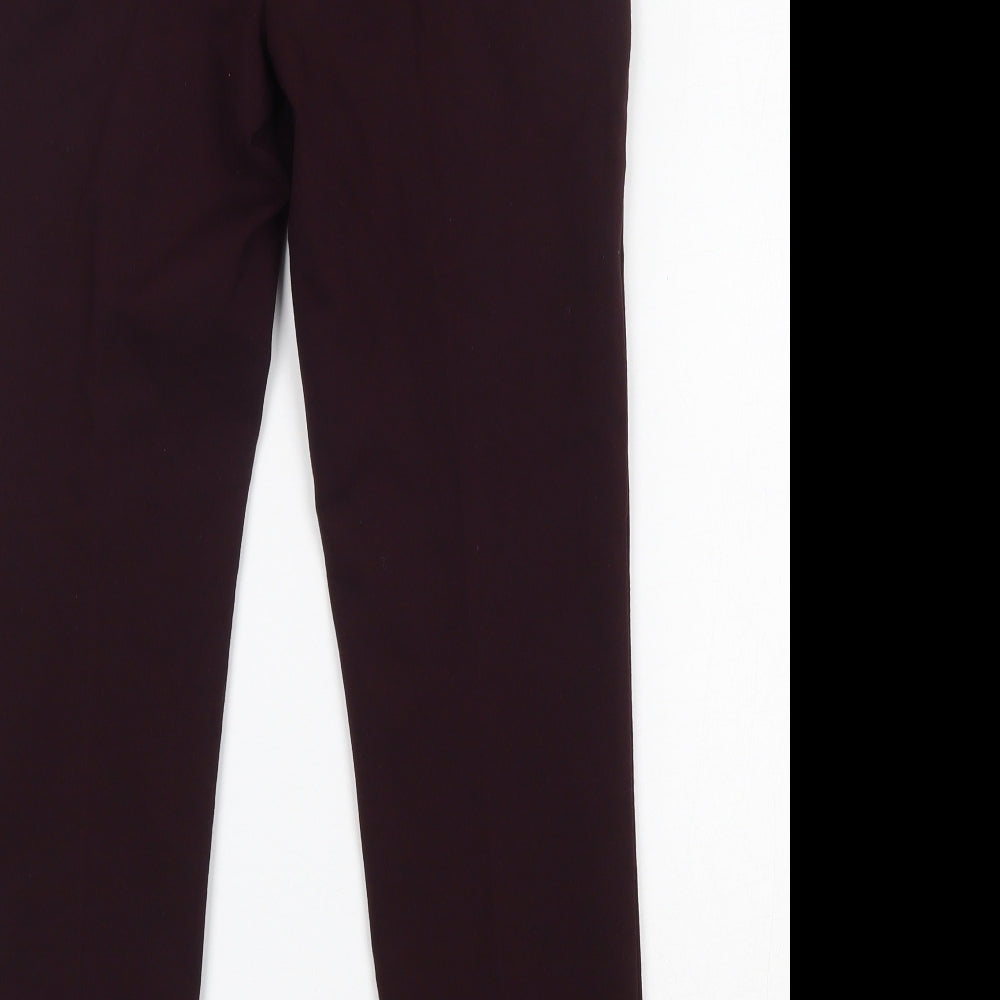 PINKO Womens Purple  Viscose Trousers  Size 10 L26 in Regular Hook & Eye