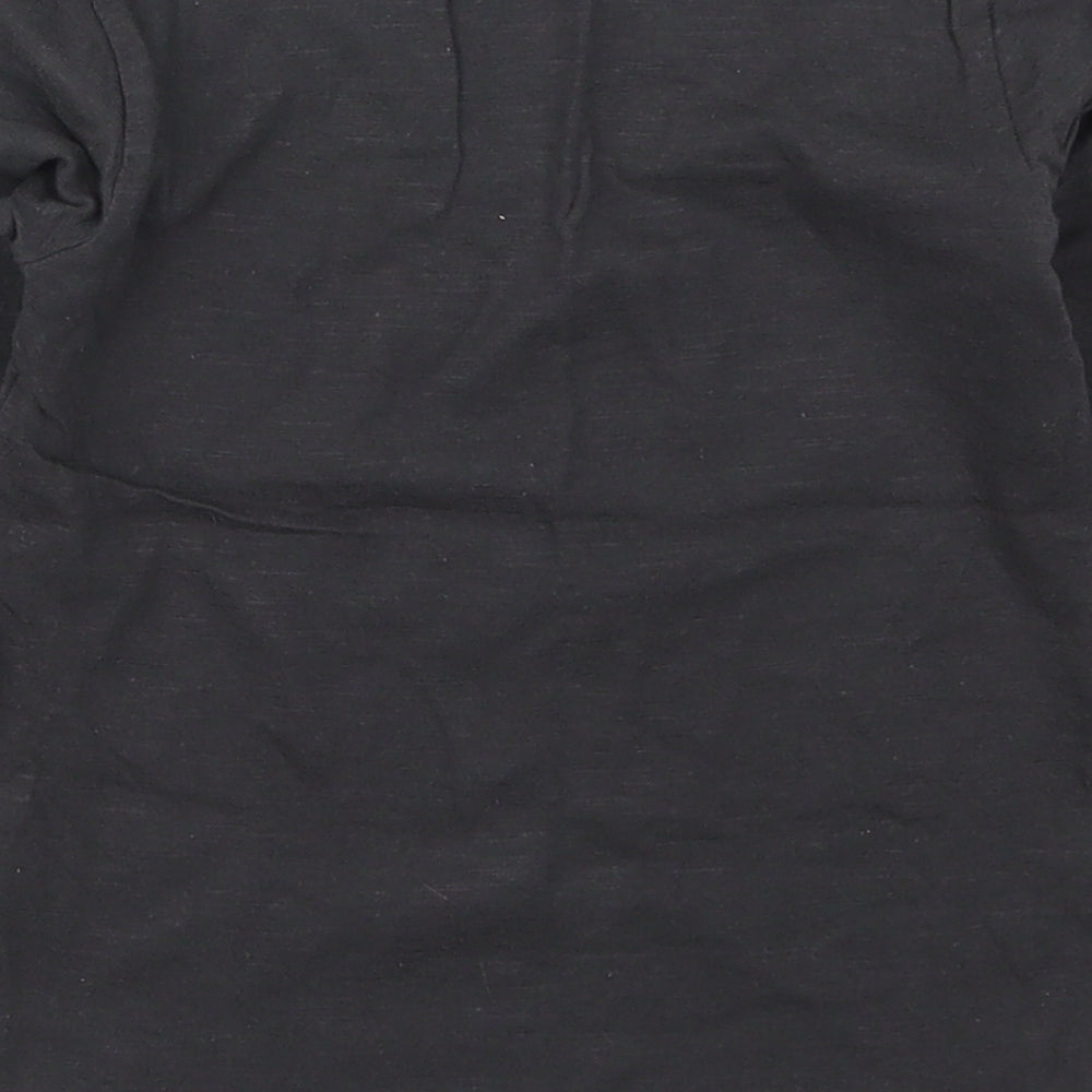 NEXT Boys Grey  Cotton Basic T-Shirt Size 2-3 Years Crew Neck Pullover - Star OK