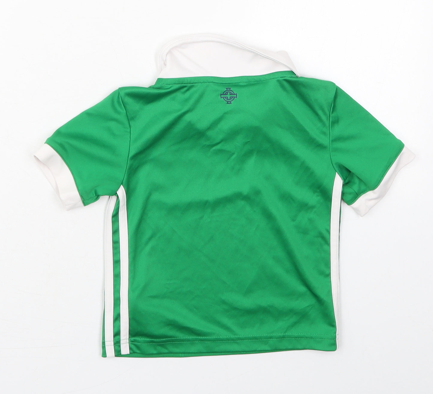 adidas Boys Green  Polyester Basic Polo Size 18-24 Months Collared Pullover - Irish Football Association