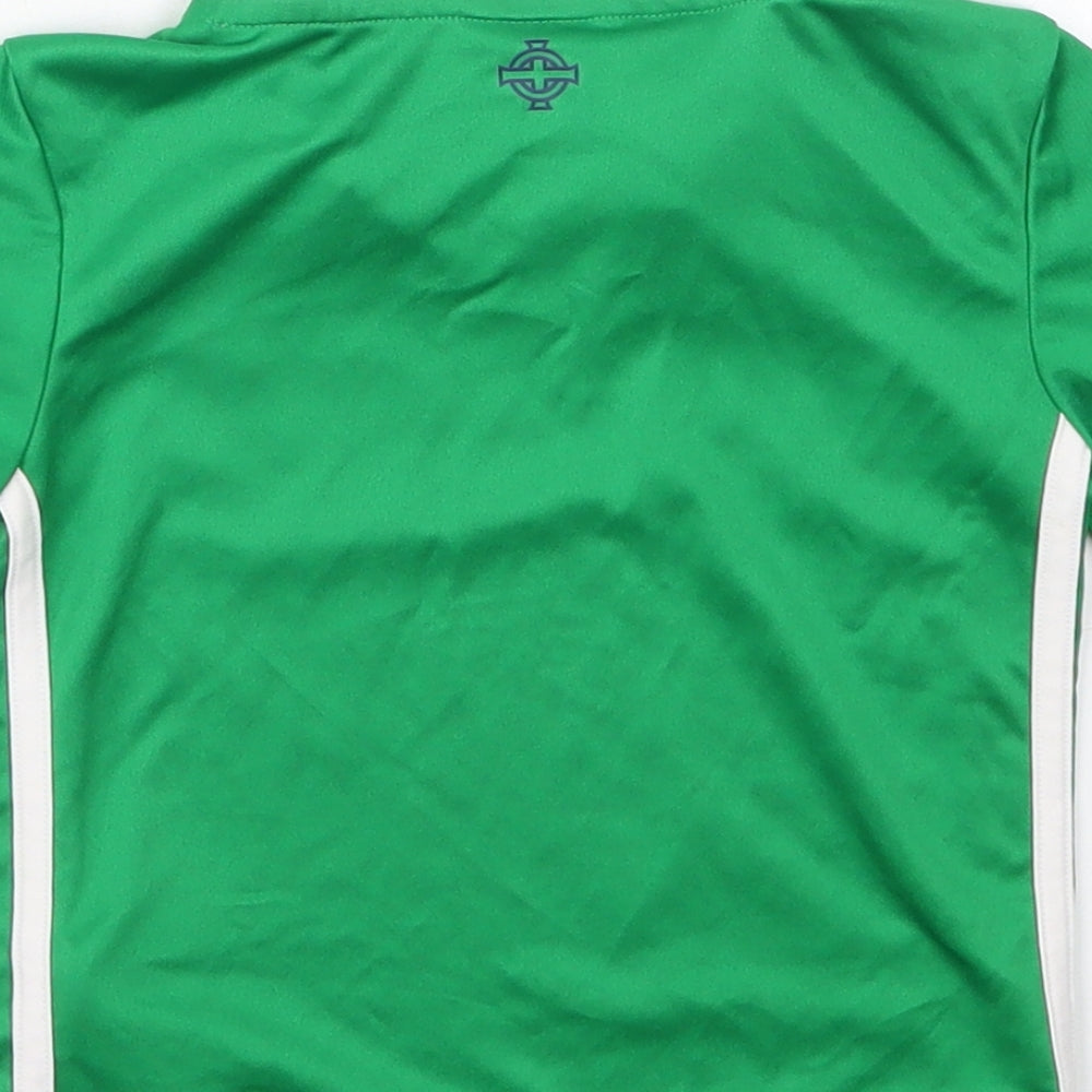 adidas Boys Green  Polyester Basic Polo Size 18-24 Months Collared Pullover - Irish Football Association