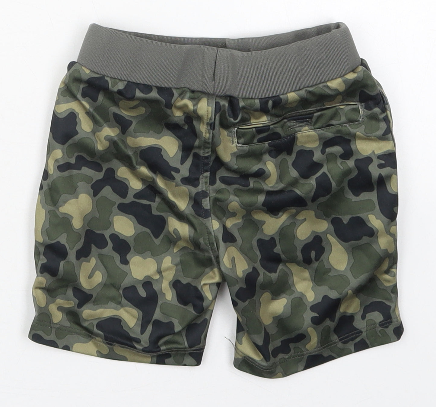 ellesse Boys Green Camouflage Polyester Sweat Shorts Size 2-3 Years  Regular Drawstring