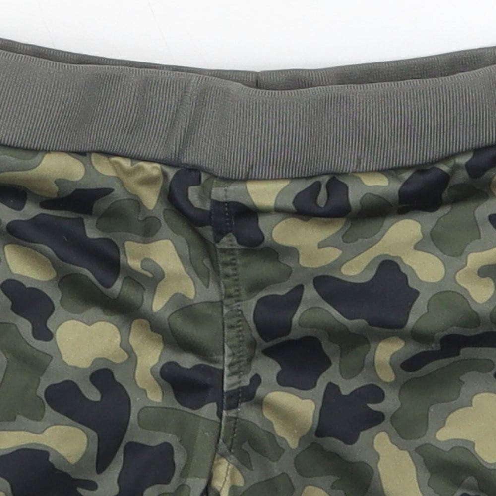 ellesse Boys Green Camouflage Polyester Sweat Shorts Size 2-3 Years  Regular Drawstring