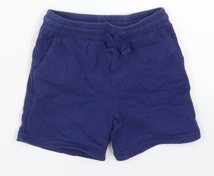 Carters Boys Blue Cotton Sweatpants Trousers Size 18 Months Drawstring - Sweat Shorts