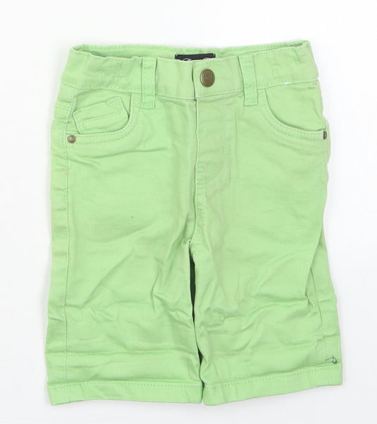 Denim Co Boys Green  Cotton Cropped Jeans Size 2-3 Years  Regular Button
