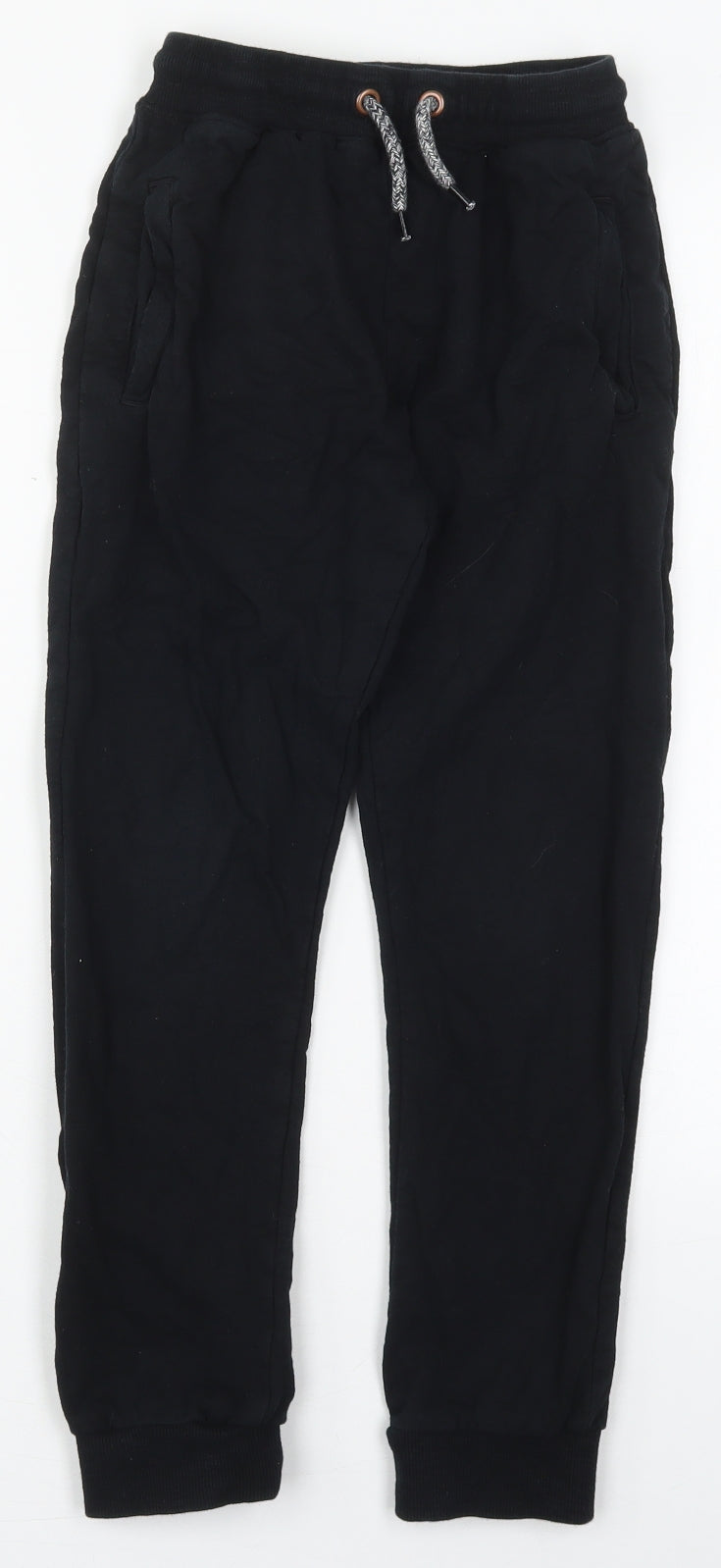NEXT Boys Black  Cotton Sweatpants Trousers Size 10 Years  Regular Drawstring