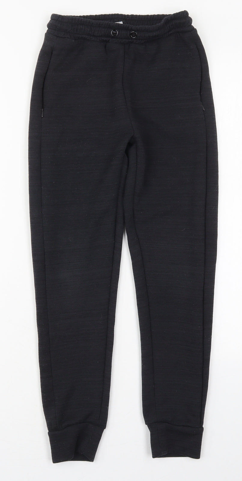 Dunnes Boys Black  Polyester Sweatpants Trousers Size 10-11 Years  Regular Drawstring