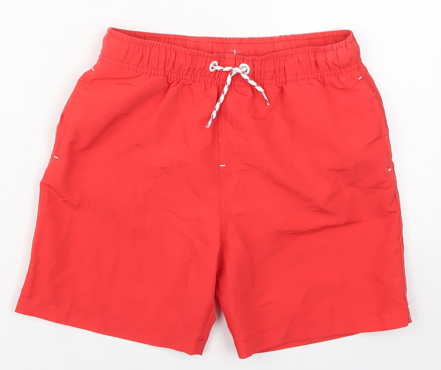 Dunnes Boys Red  Polyester Bermuda Shorts Size 10 Years  Regular Drawstring - Swim Shorts