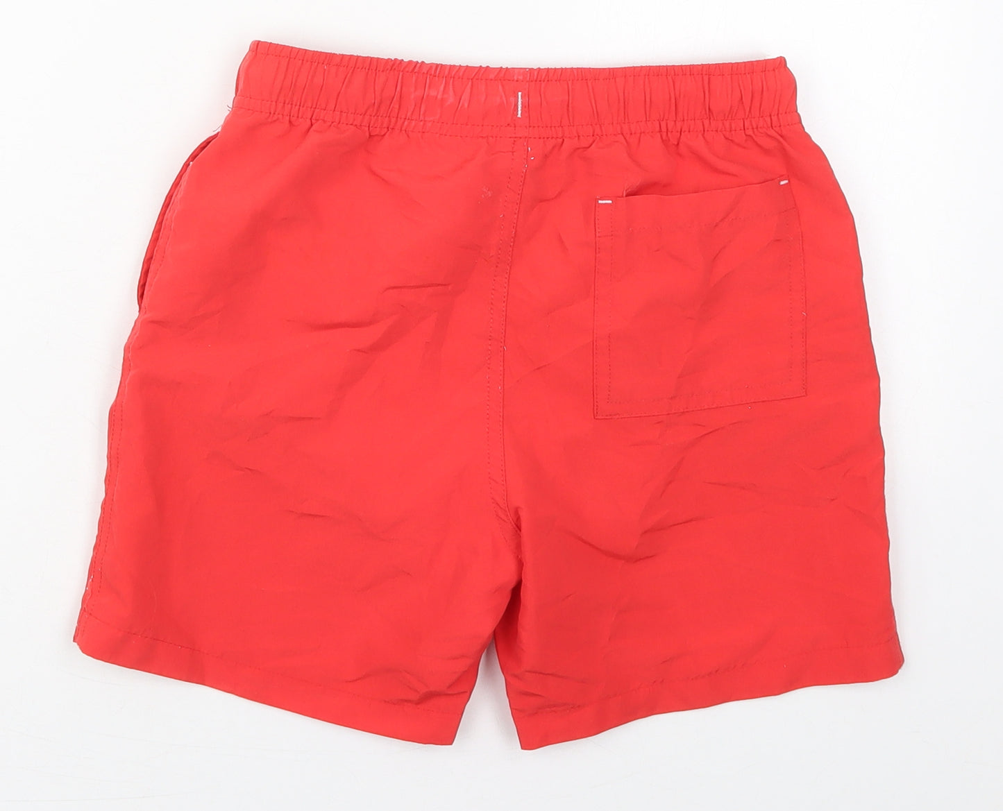 Dunnes Boys Red  Polyester Bermuda Shorts Size 10 Years  Regular Drawstring - Swim Shorts