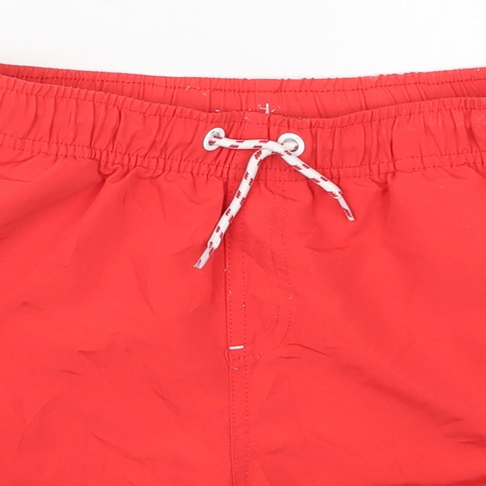 Dunnes Boys Red  Polyester Bermuda Shorts Size 10 Years  Regular Drawstring - Swim Shorts