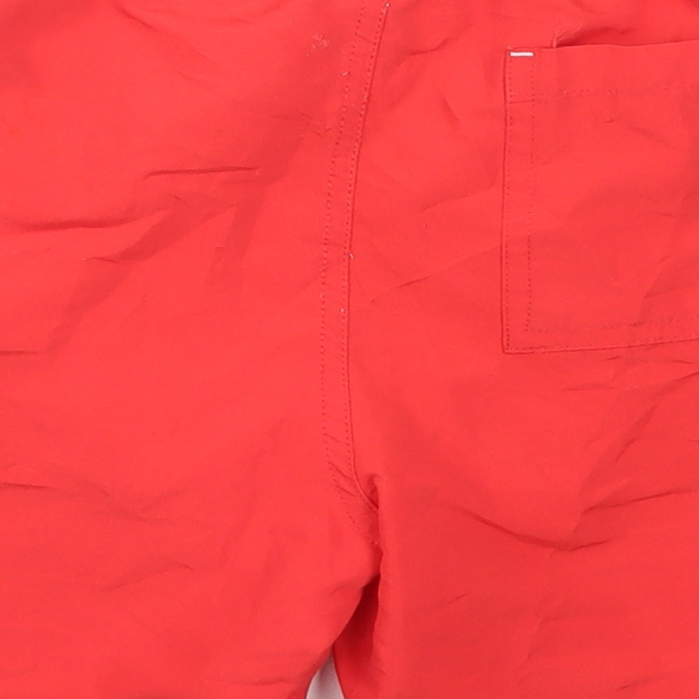 Dunnes Boys Red  Polyester Bermuda Shorts Size 10 Years  Regular Drawstring - Swim Shorts