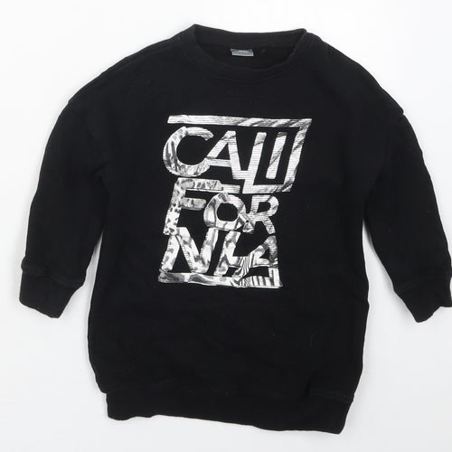 NEXT Boys Black  Cotton Pullover Sweatshirt Size 4 Years  Pullover - California