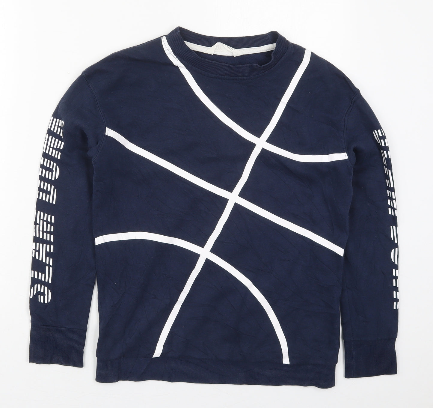 H&M Boys Blue  Cotton Pullover Sweatshirt Size 11-12 Years  Pullover - Slam Dunk