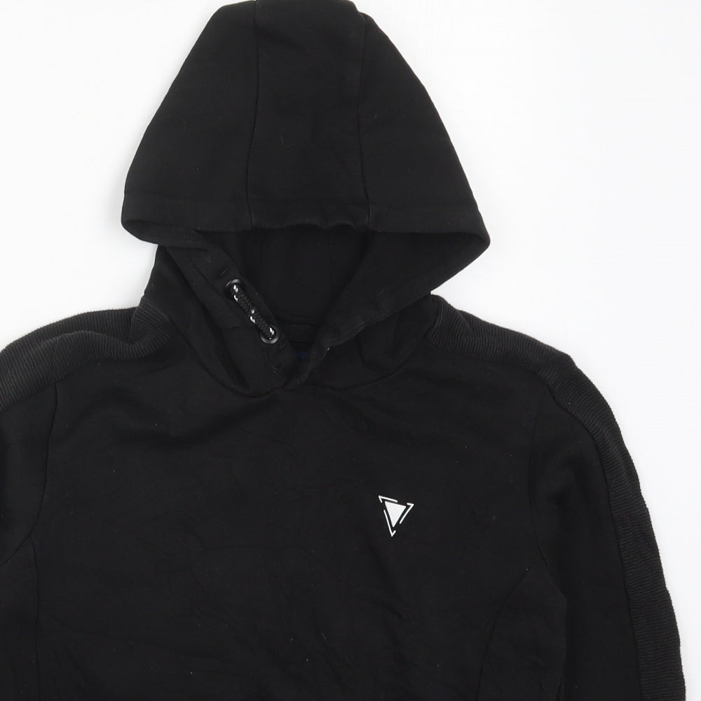 Matalan Boys Black  Cotton Pullover Hoodie Size 11 Years  Pullover