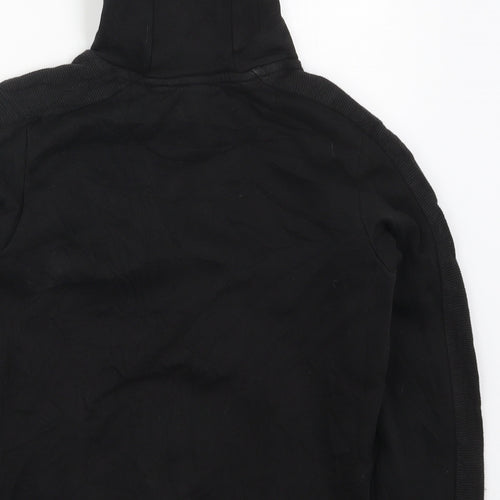 Matalan Boys Black  Cotton Pullover Hoodie Size 11 Years  Pullover