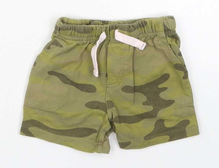 Carters Boys Green Camouflage Cotton Sweatpants Trousers Size 18 Months Drawstring