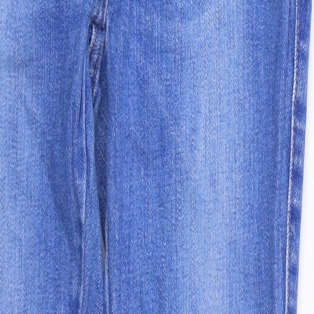 NEXT Womens Blue  Cotton Skinny Jeans Size 6 L27 in Regular Button