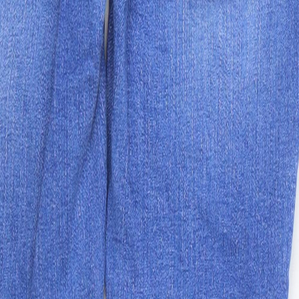 NEXT Womens Blue  Cotton Skinny Jeans Size 6 L27 in Regular Button