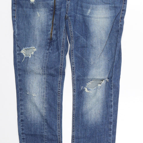Replus Womens Blue  Cotton Skinny Jeans Size 30 in L26 in Regular Button