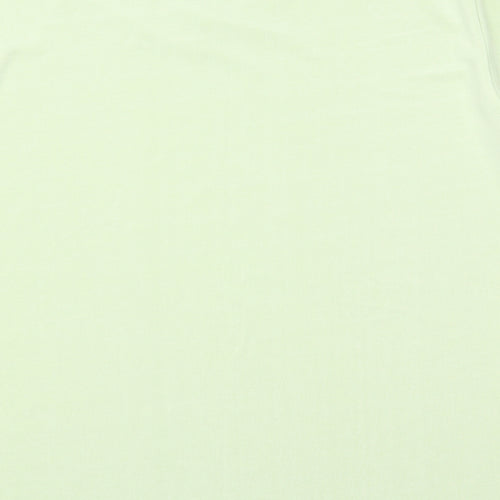 Casadella Womens Green  Polyester Basic T-Shirt One Size Crew Neck